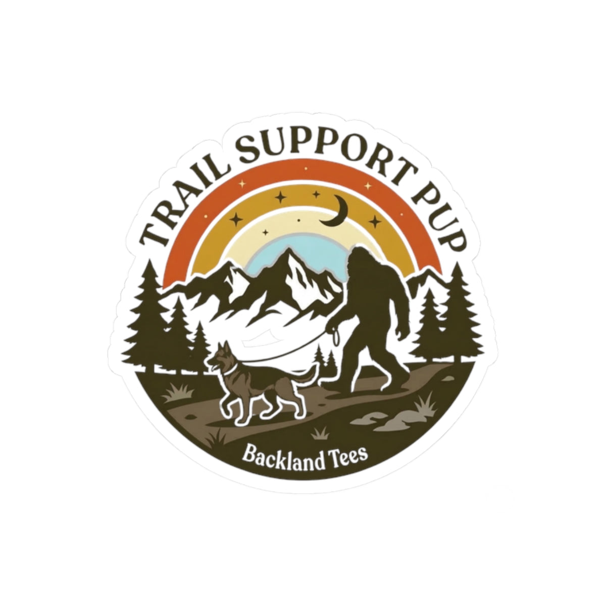 TSP GSD BLU 3 — Hiking Kiss-Cut Vinyl Decal