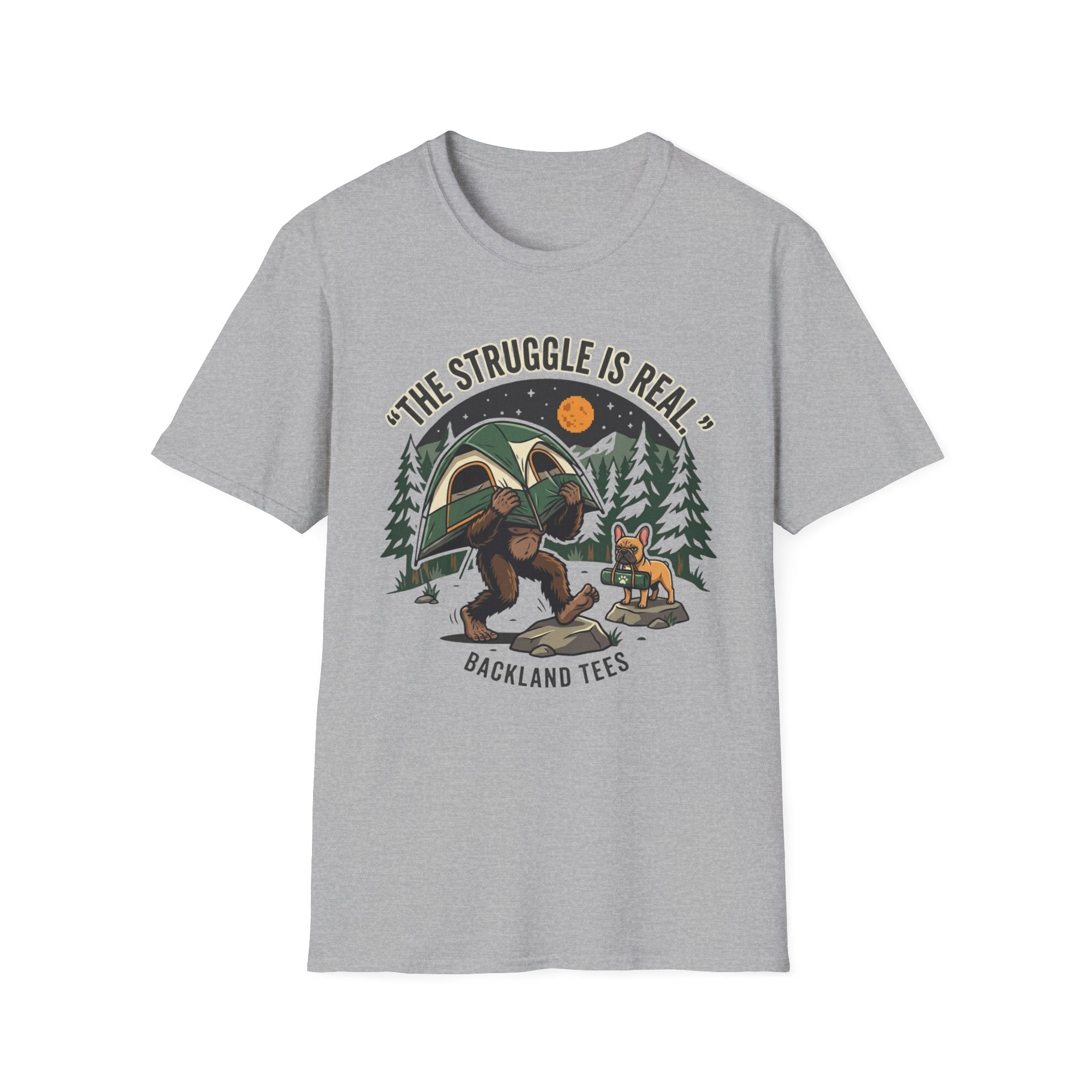 Tent Struggle - Frenchie - Doodle T-Shirt