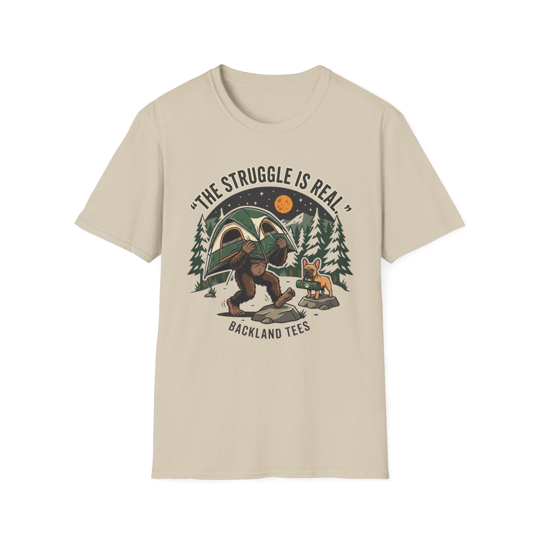 Tent Struggle - Frenchie - Doodle T-Shirt