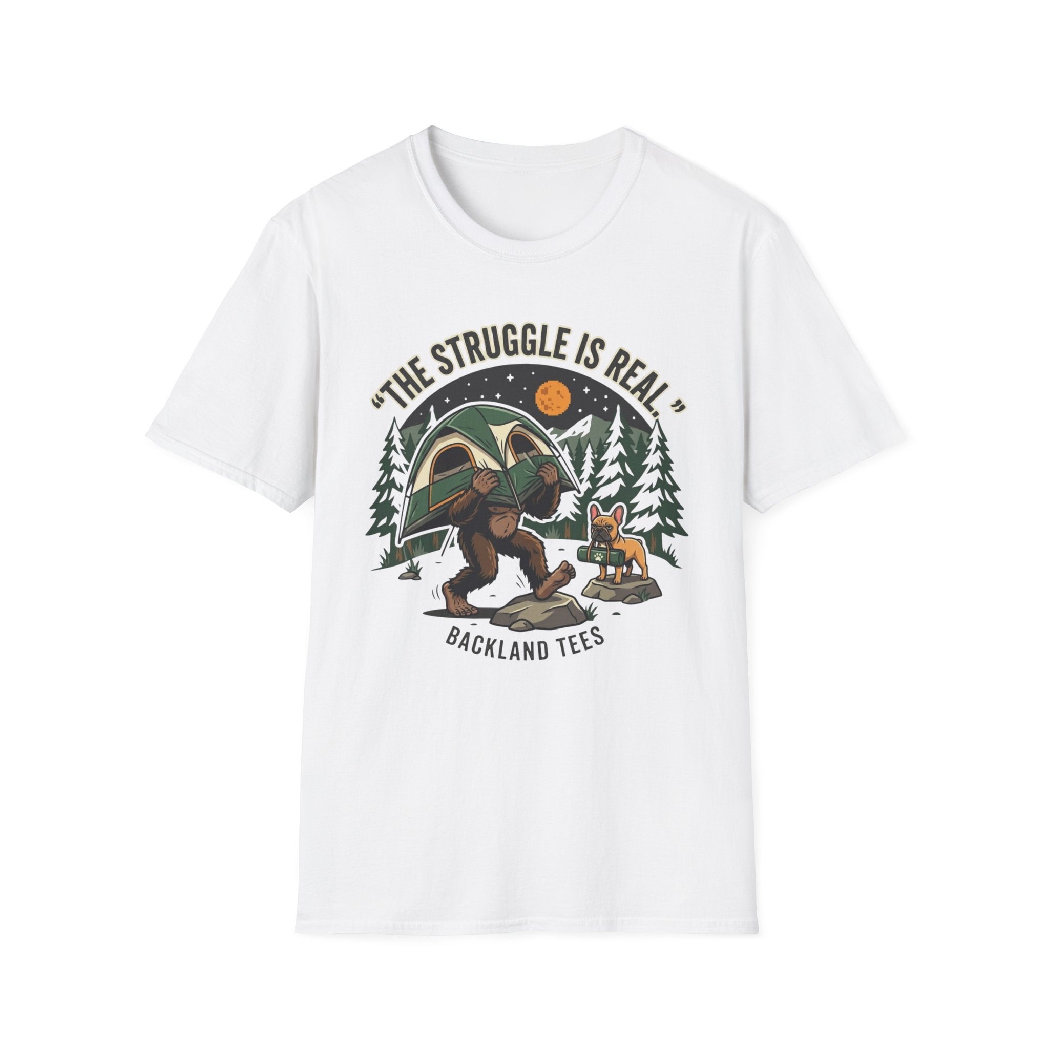 Tent Struggle - Frenchie - Doodle T-Shirt