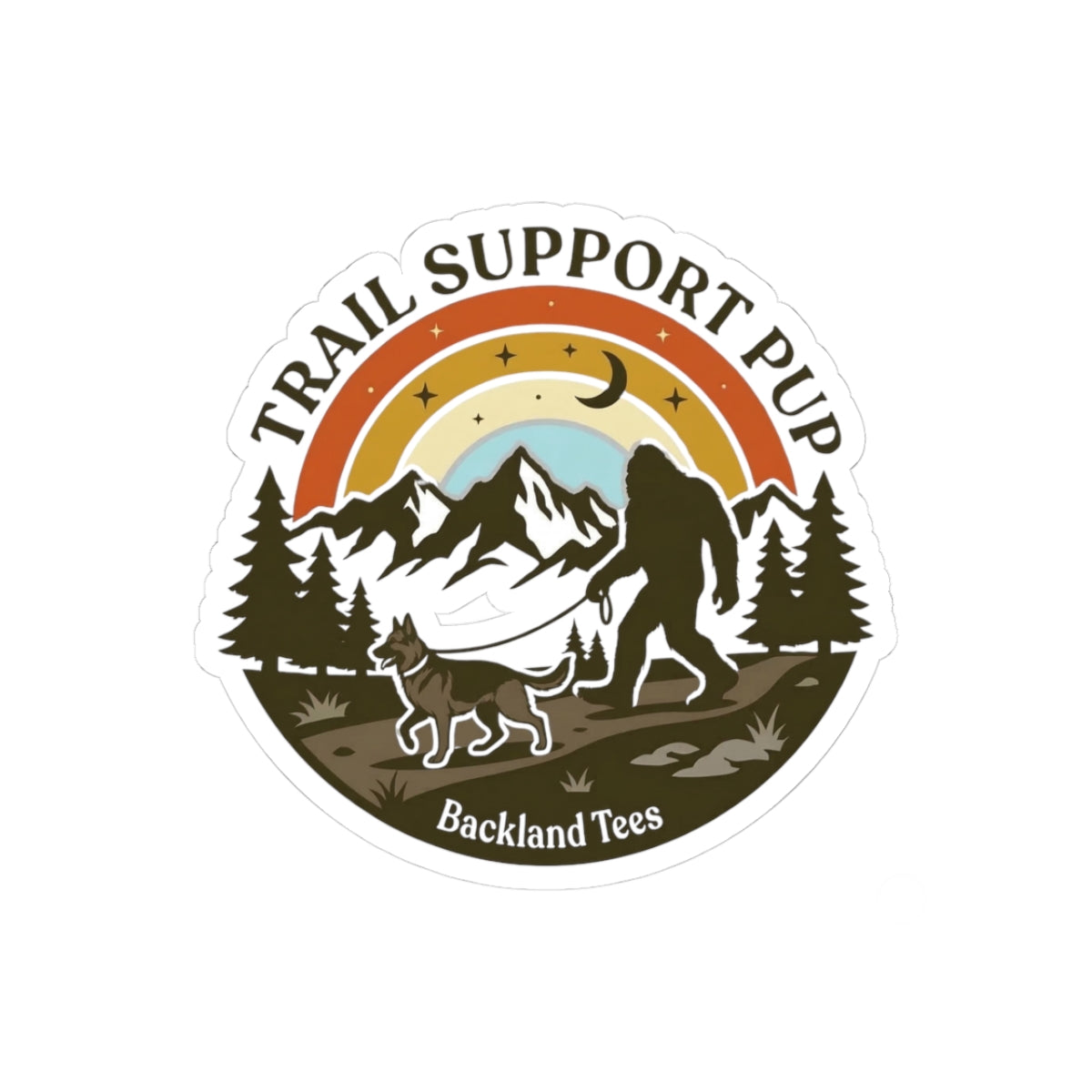 TSP GSD BLU 3 — Hiking Kiss-Cut Vinyl Decal