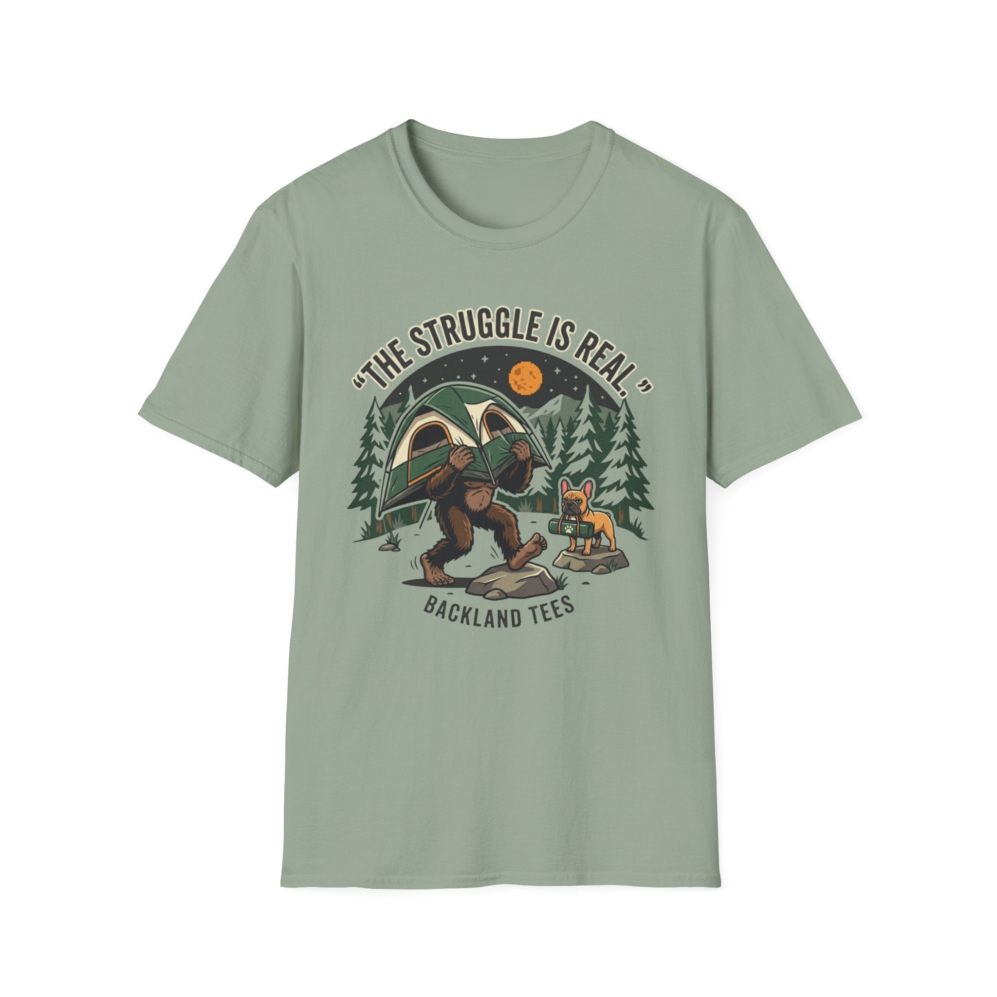 Tent Struggle - Frenchie - Doodle T-Shirt